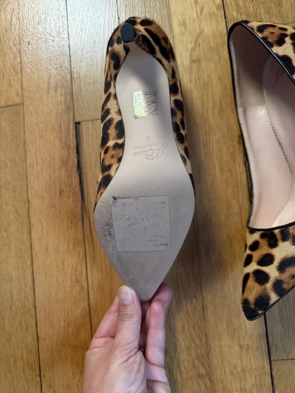 J. Crew Leopard-Print Pointed-Toe Pumps in Brown and Black - Picture 3 of 4